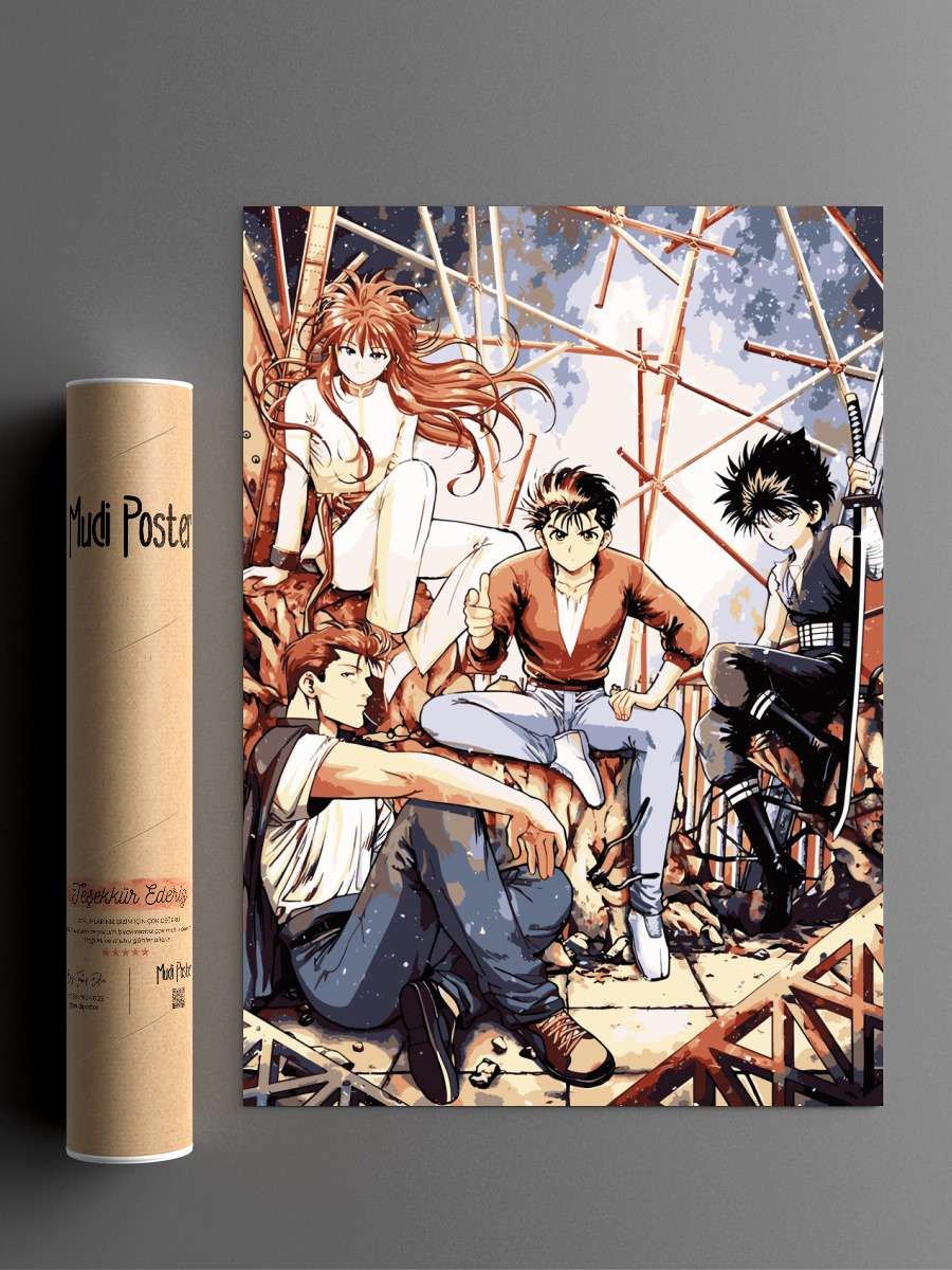 Yuyu Hakusho Anime Poster Çerçevesiz Yüksek Kalite Anime Duvar Poster