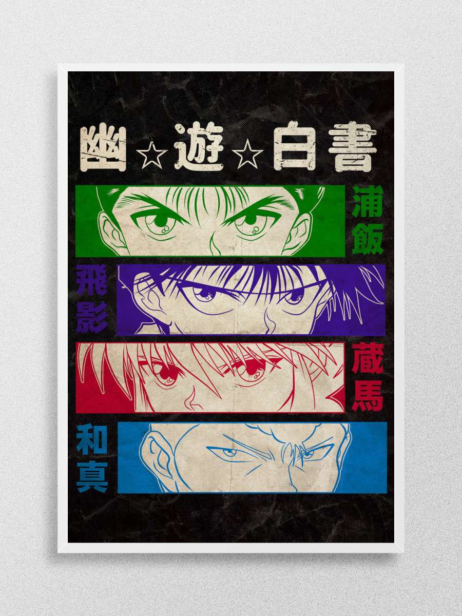 Yuyuhakusho vintage Anime Poster Çerçevesiz Yüksek Kalite Anime Duvar Poster