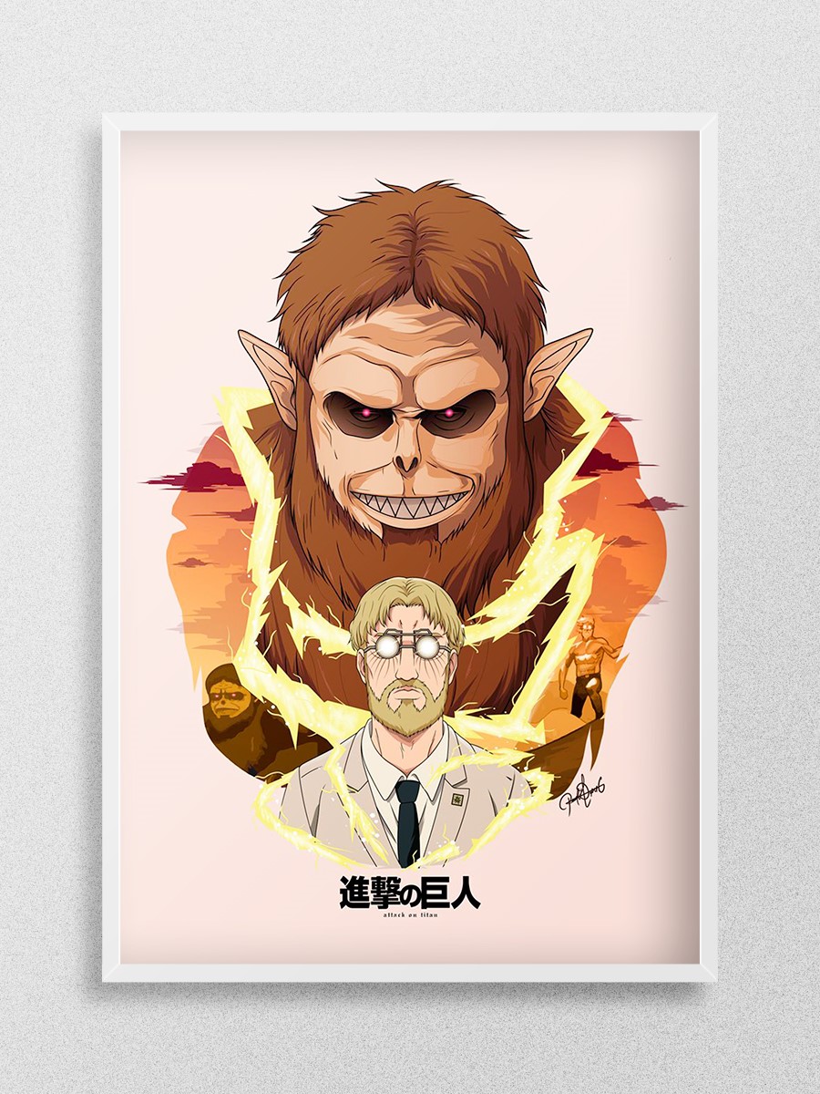 Zeke Attac on Titan Anime Poster Çerçevesiz Yüksek Kalite Anime Duvar Poster