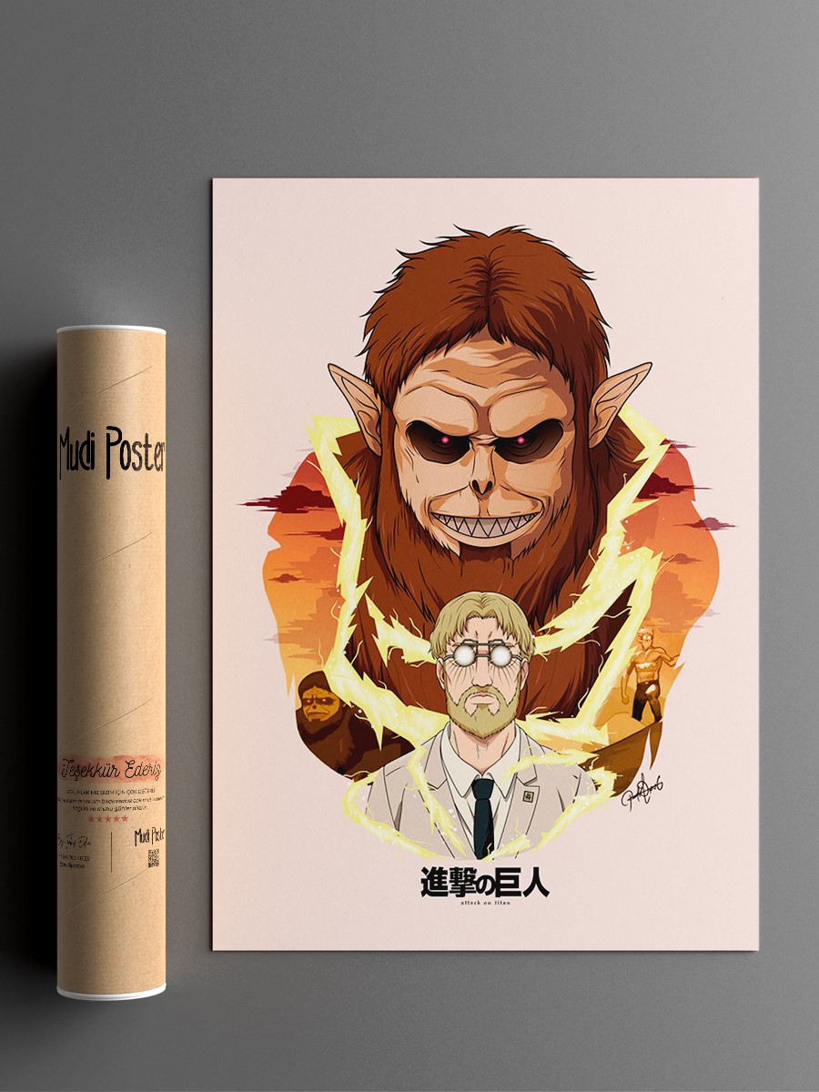 Zeke Attac on Titan Anime Poster Çerçevesiz Yüksek Kalite Anime Duvar Poster