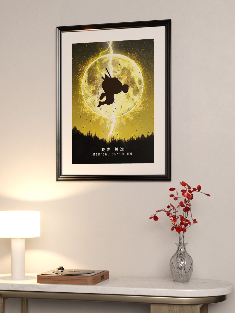 Zenitsu Agatsuma Anime Poster Çerçevesiz Yüksek Kalite Anime Duvar Poster