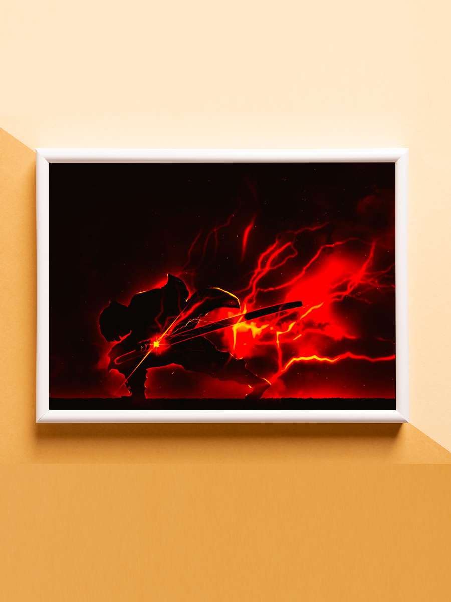 Zenitsu Agatsuma Anime Poster Çerçevesiz Yüksek Kalite Anime Duvar Poster