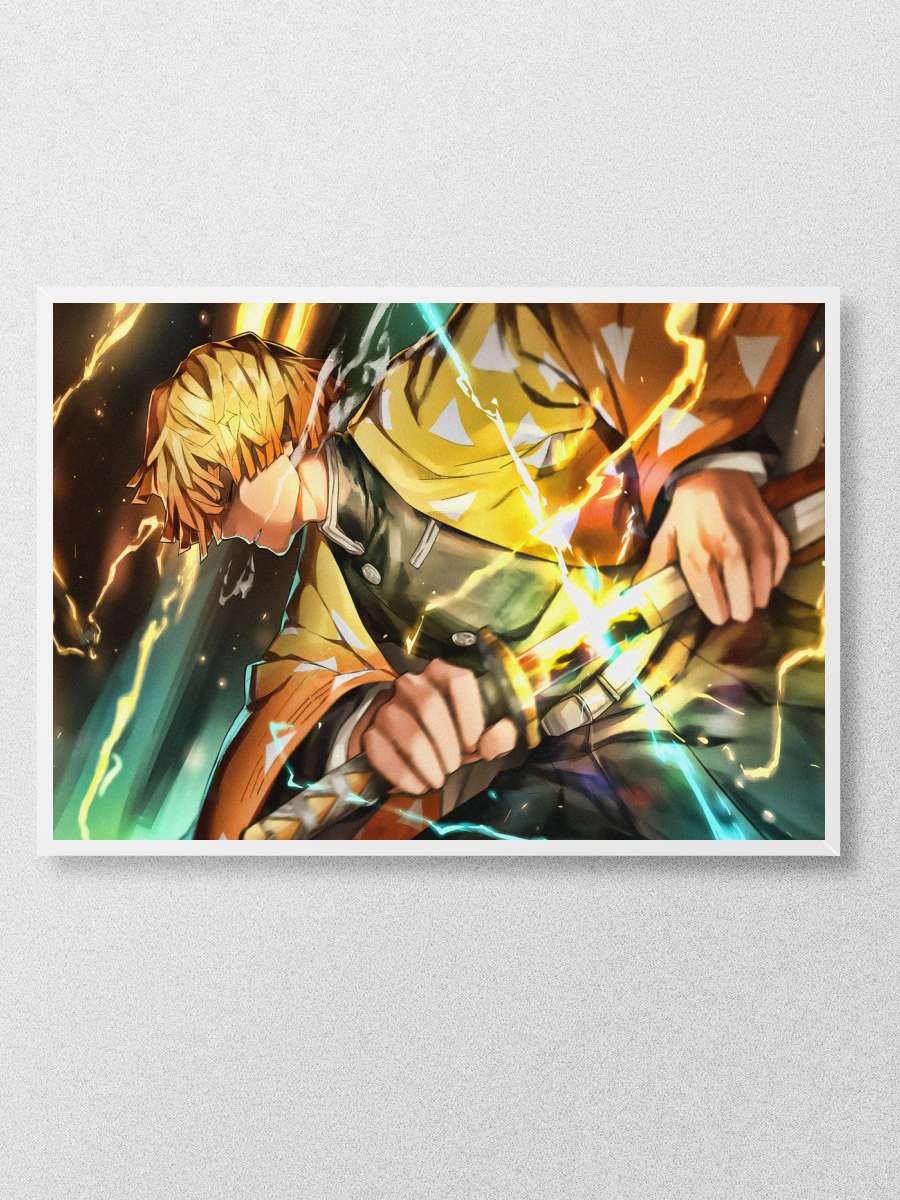 Zenitsu Agatsuma Anime Poster Çerçevesiz Yüksek Kalite Anime Duvar Poster