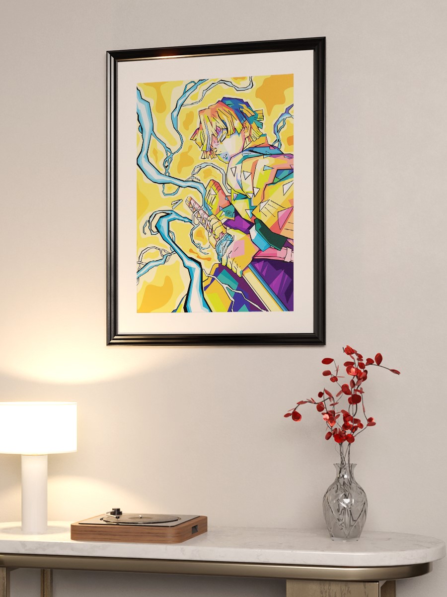 zenitsu pop art Anime Poster Çerçevesiz Yüksek Kalite Anime Duvar Poster