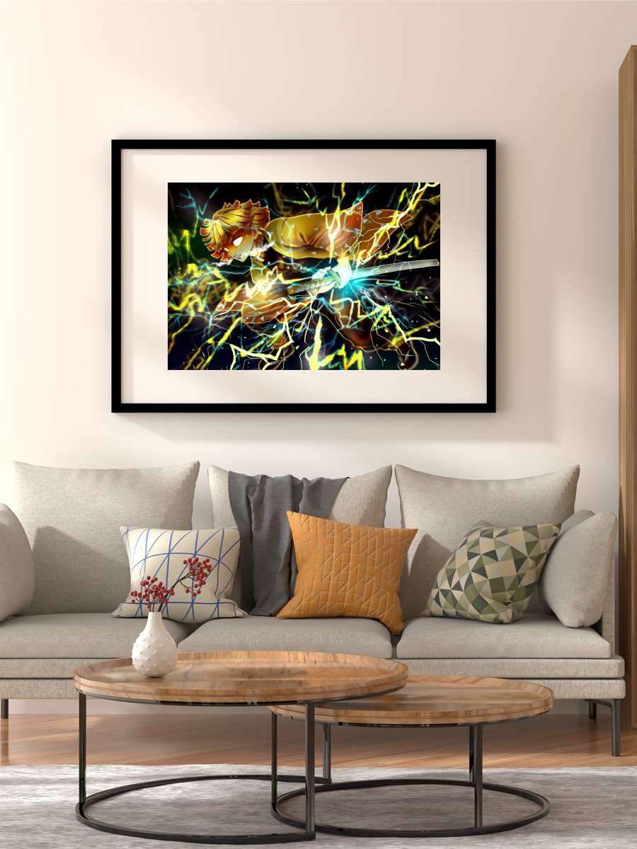 Zenitsu Anime Poster Çerçevesiz Yüksek Kalite Anime Duvar Poster
