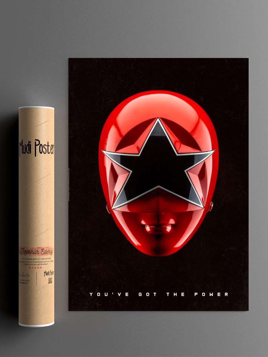 Zeo Ranger V Red Anime Poster Çerçevesiz Yüksek Kalite Anime Duvar Poster