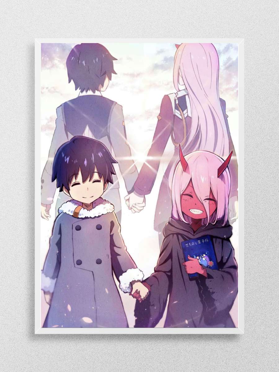 Zero Two Hiro Anime Poster Çerçevesiz Yüksek Kalite Anime Duvar Poster