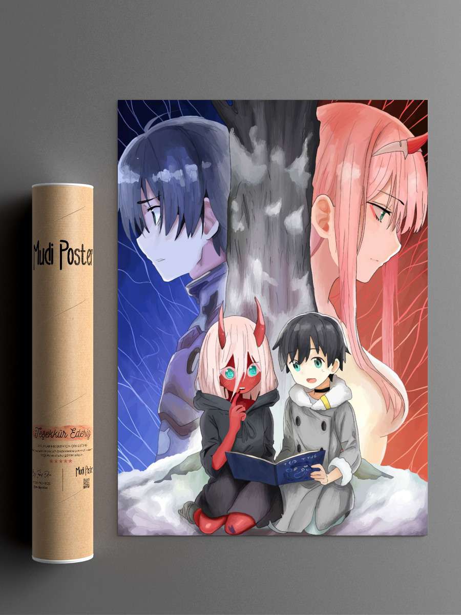 zero two Anime Poster Çerçevesiz Yüksek Kalite Anime Duvar Poster