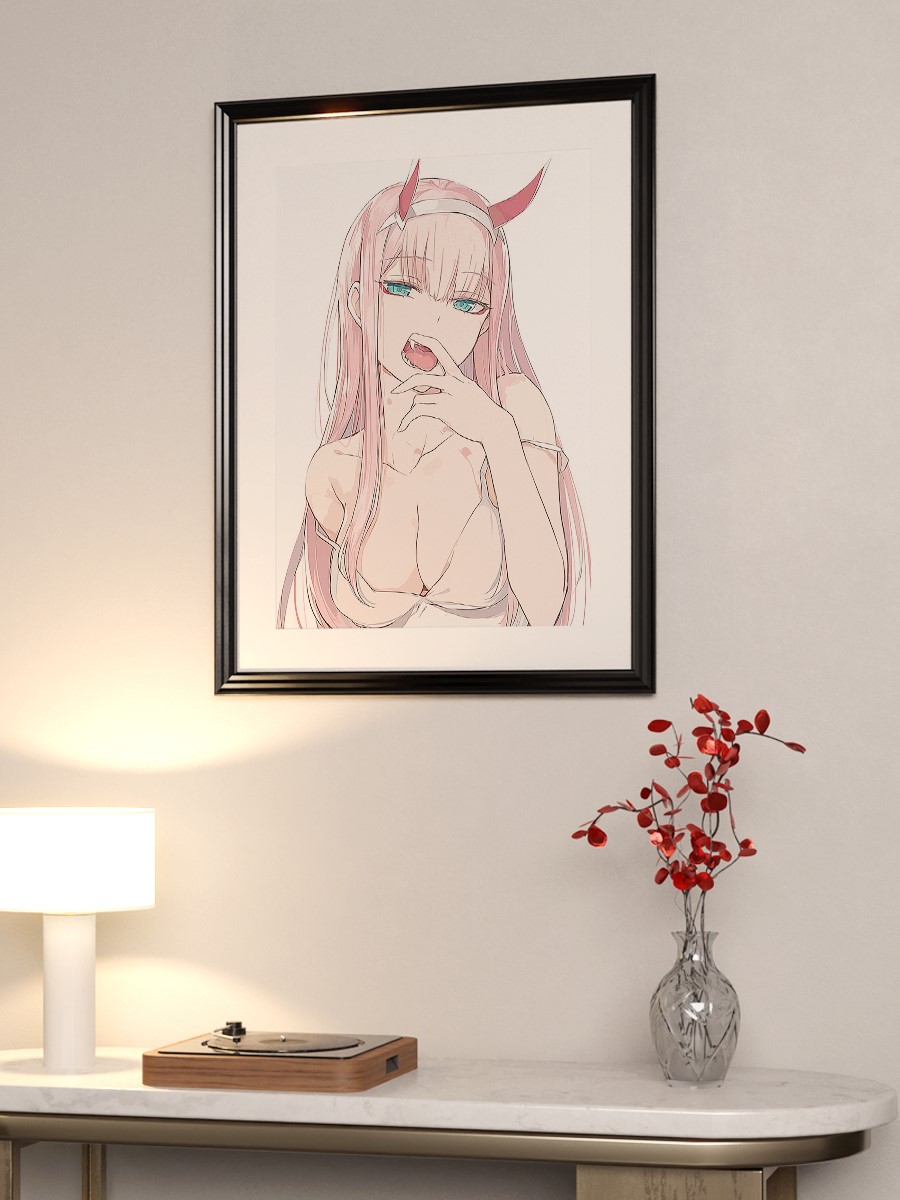 Zero Two Anime Poster Çerçevesiz Yüksek Kalite Anime Duvar Poster