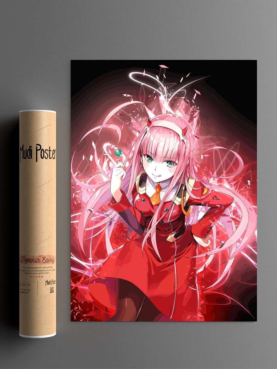 Zero two Anime Poster Çerçevesiz Yüksek Kalite Anime Duvar Poster