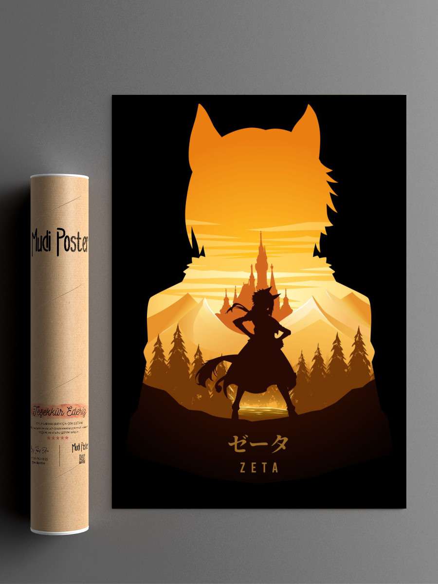 Zeta Shadow Anime Anime Poster Çerçevesiz Yüksek Kalite Anime Duvar Poster