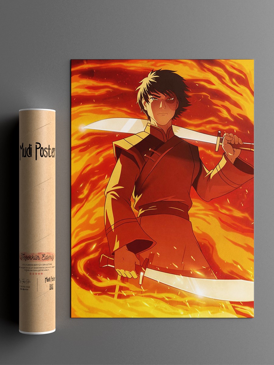 Zuko Anime Poster Çerçevesiz Yüksek Kalite Anime Duvar Poster